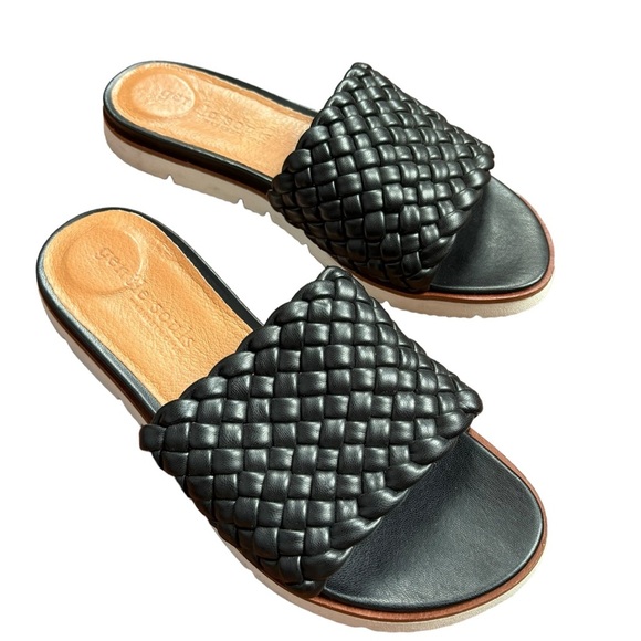 Gentle Souls LAVERN LITE BRAIDED SLIDE SANDAL By Kenneth Cole Size 9 Black - Picture 5 of 16